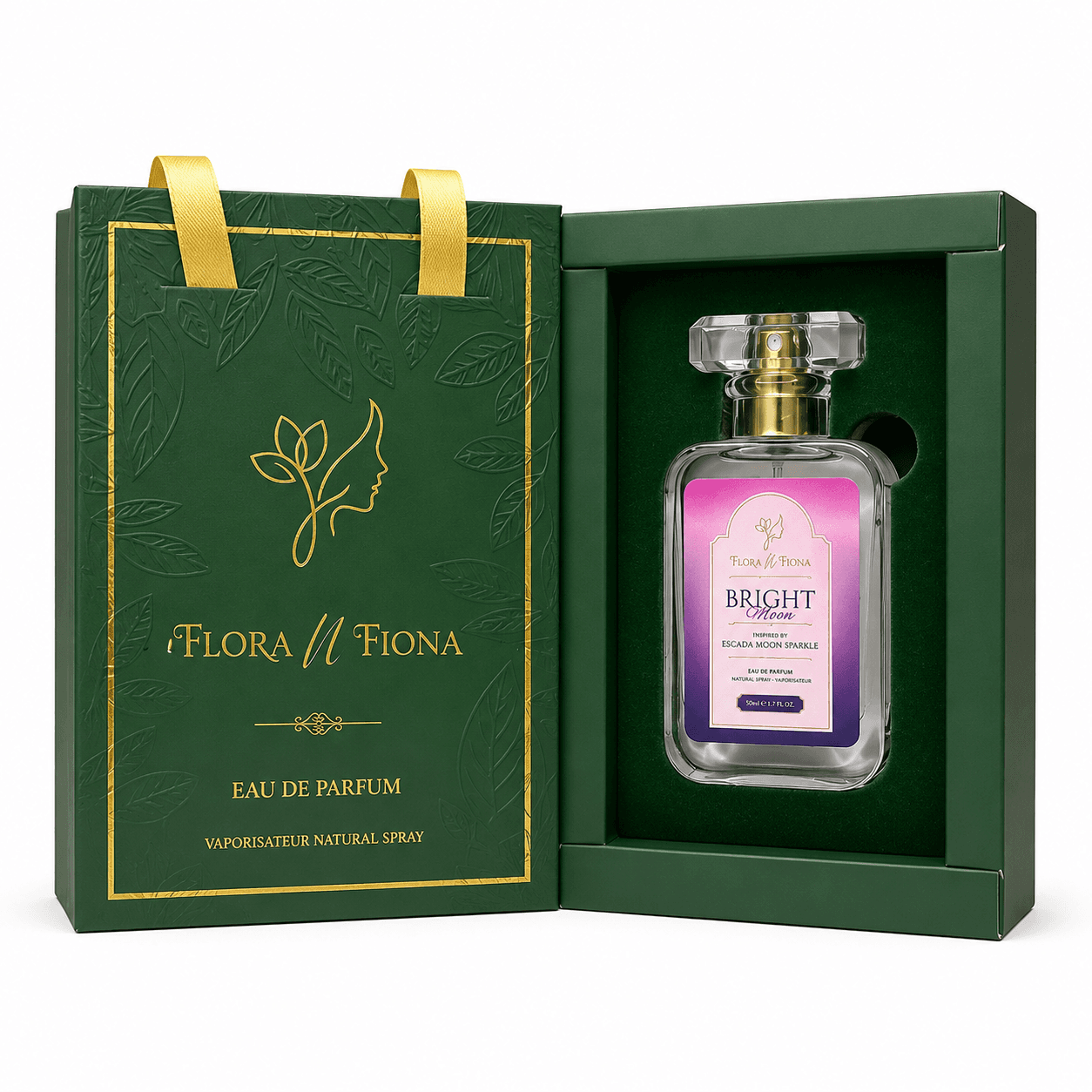 Flora N Fiona Bright Moon inspired perfume with luxury packaging