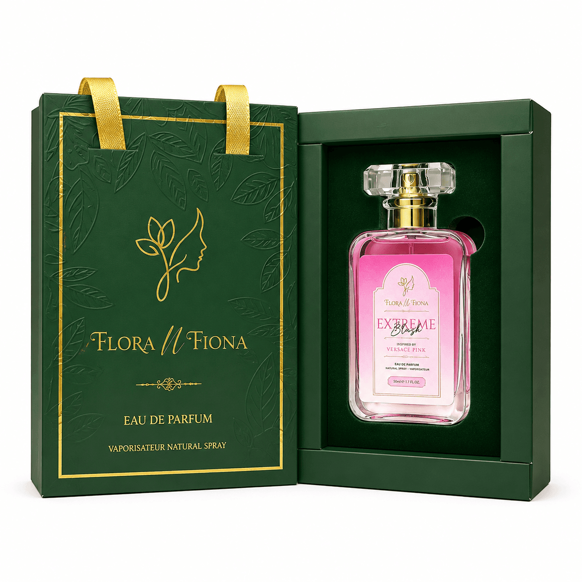 Flora N Fiona Extreme Blush perfume luxury gift box with branded shopping bag